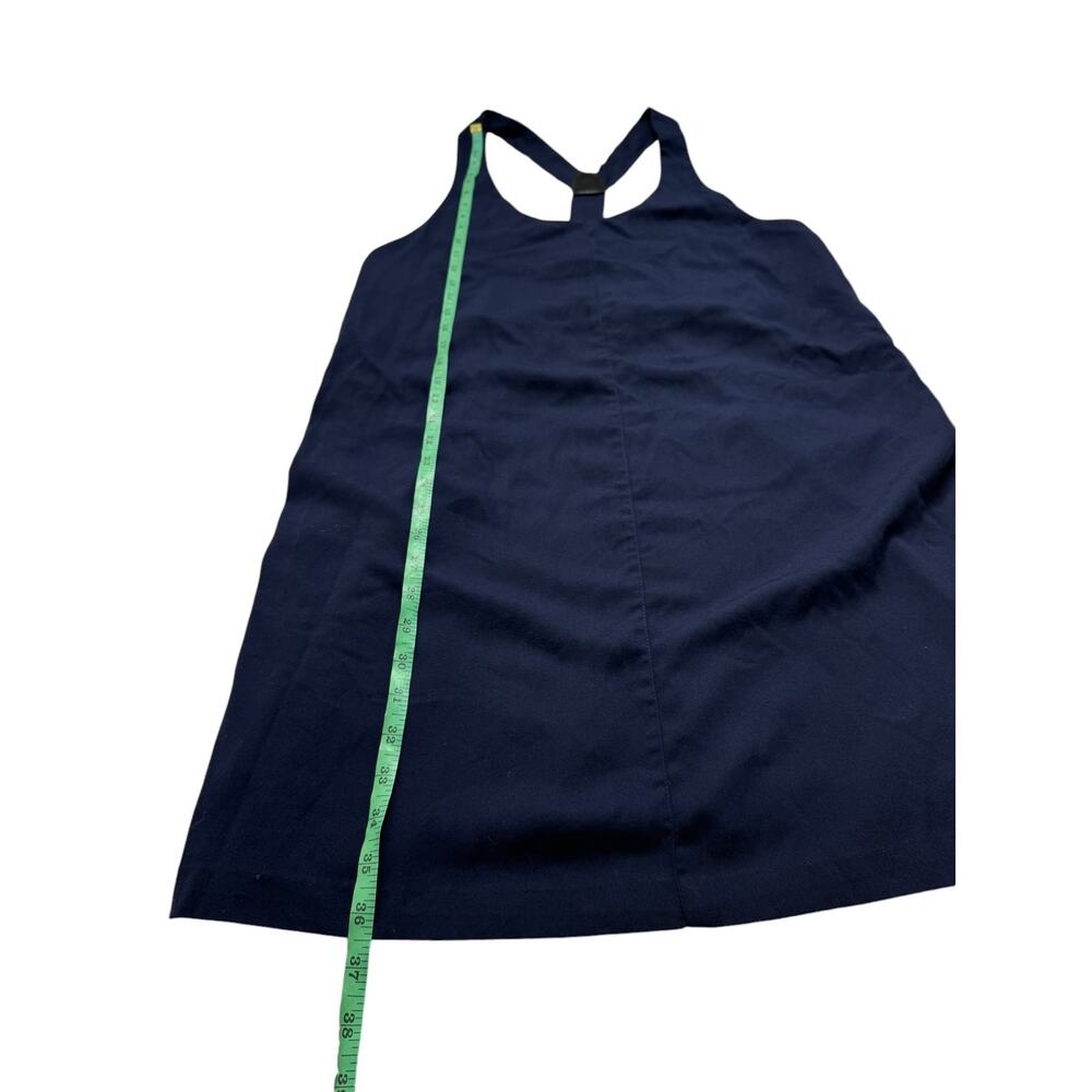 Vintage Navy Blue Maternity Overalls Dress Size 10 80s 90s Made in USA Jumper - Picture 10 of 11